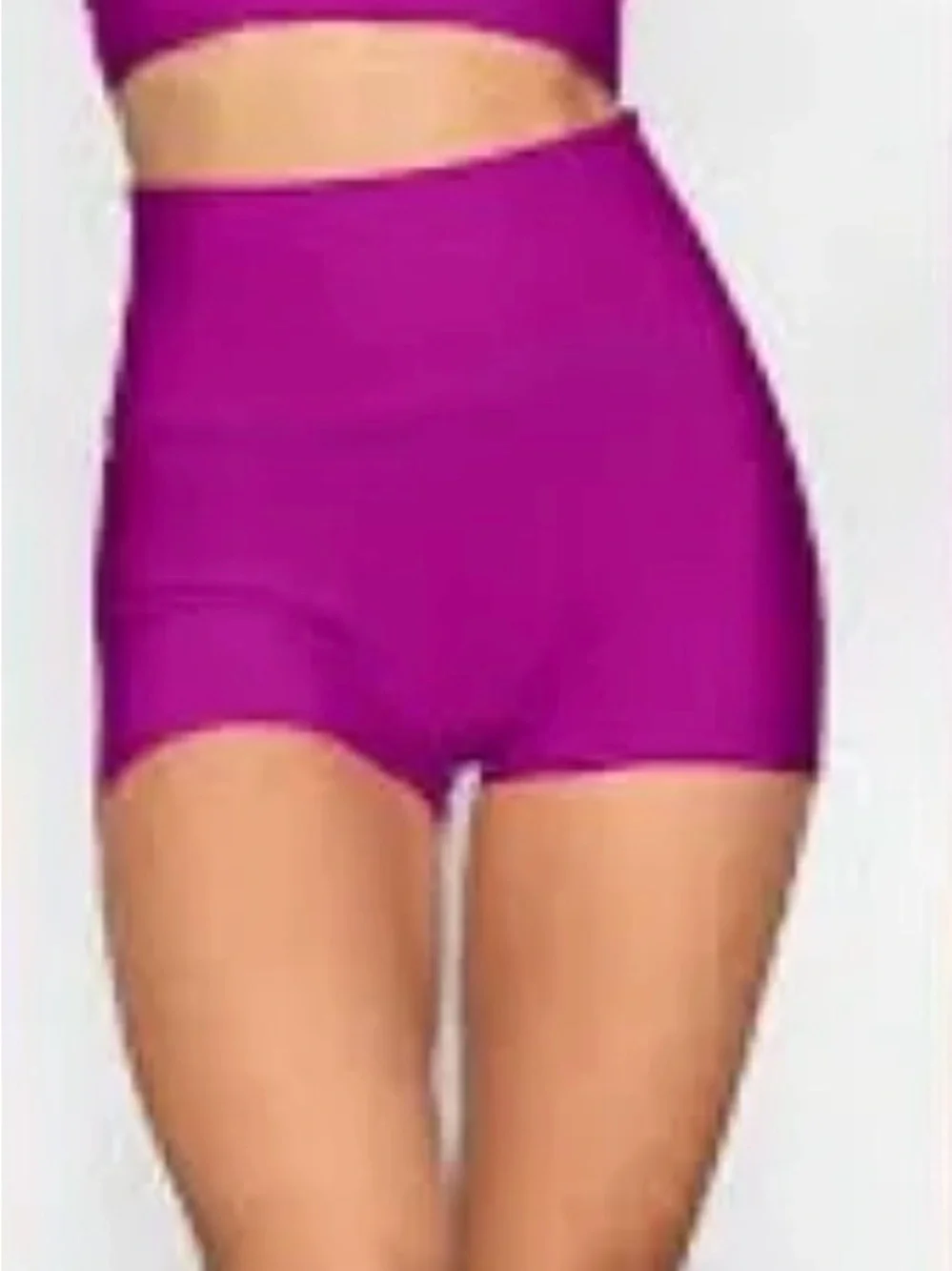 Skims NWT Knit Swim Mid Waist Fuchsia Lollipop Shorts Size 3X